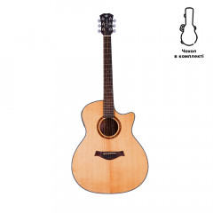 Электроакустическая гитара Alfabeto SOLID AMS40EQ (Natural) + чехол