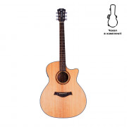 Acoustic-Electric Guitar Alfabeto SOLID AMS40EQ (Satin) + Bag