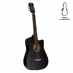 Acoustic-Electric Travel Guitar Alfabeto TravelerEQ (Black) + gig bag