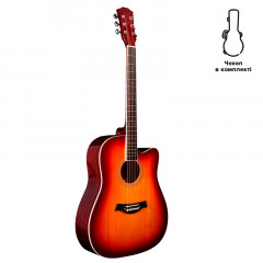 Acoustic-Electric Guitar Alfabeto WG150EQ (Sunburst) + gig bag