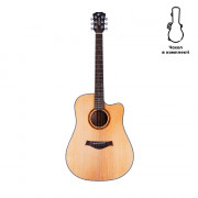 Acoustic-Electric Guitar Alfabeto SOLID WMS41EQ (Natural) + Bag
