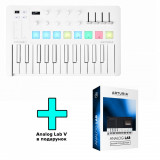 MIDI Keyboard Arturia MiniLab 3 Alpine White + Arturia Analog Lab V