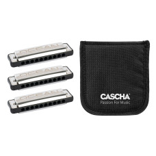 Набор губных гармошек Cascha Ocean Rock Blues Harmonica Set Black (3 pieces) HH 2346 (До, Соль, Ля)