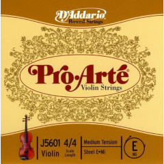 Струна Мі для скрипки D'Addario PRO-ARTÉ VIOLIN SINGLE E STRING (4/4 Scale, Medium Tension)