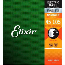 Струны для бас-гитары Elixir 14677 4S LM SS (45-105)