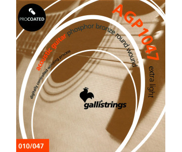 Струни для акустичної гітари Gallistrings AGP1047 EXTRA LIGHT