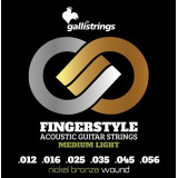 Струни для акустичної гітари Gallistrings GFS 12-56 MEDIUM LIGHT