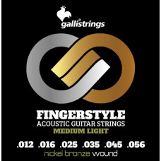 Струны для акустической гитары Gallistrings GFS1256 (.012-.056), MEDIUM LIGHT, Nickel/Bronze