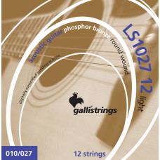 Струны для акустической гитары Gallistrings LS1027-12 (.010-.027), LIGHT, Phosphor Bronze