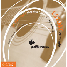 Струны для акустической гитары Gallistrings LS1047 (.010-.047), EXTRA LIGHT, Phosphor Bronze
