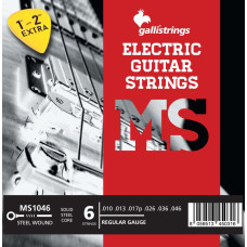 Струны для электрогитары Gallistrings MS1046 (.010-.046), REGULAR, Steel