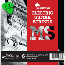 Струны для электрогитары Gallistrings MS942 (.009-.042), LIGHT, Steel