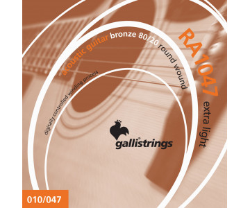 Струни для акустичної гітари Gallistrings RA1047 EXTRA LIGHT