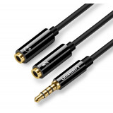 Cable UGREEN AV141 3.5 mm Male to 2 x 3.5 mm Female (Black)