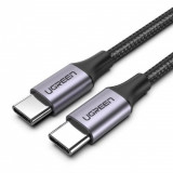 Кабель UGREEN USB Type-C-USB Type-C, 2 м (Чёрно-серый)