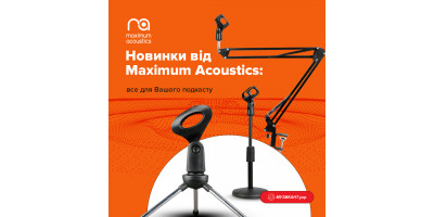 New from Maximum Acoustics: everything for your podcast