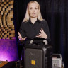 Nadiia Bondarets about the active speaker system on wheels Maximum Acoustics MobiCUBE.60