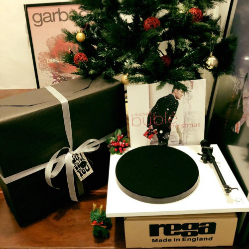 Each Rega vinyl player comes with a branded vinyl record as a gift.