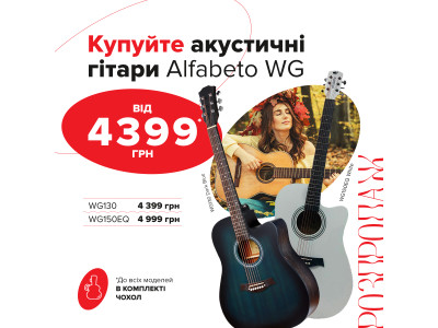 Финальная распродажа гитар серии WG от Alfabeto!