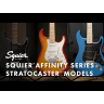 Electric Guitar Squier By Fender Affinity Stratocaster HH LR Burgundy Mist