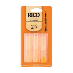 Трости для Bb кларнета Rico серия RICO (набор 3 шт.) #2.5