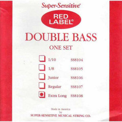 Strings For Double Bass Super-Sensitive Red Label SS8108 (Extra Long)