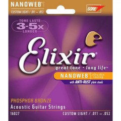 Струни для акустичної гітари Elixir PB NW CL (11-52)