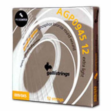 Струны для акустической гитары Gallistrings AGP0945-12 (.009-.045), ProCoated, EXTRA LIGHT, Phosphor Bronze