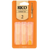 Soprano Saxophone Reeds Rico by D'Addario (3-pack) #2.0