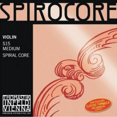 Strings For Violin Thomastik Spirocore (Aluminum E) (4/4 Size, Medium Tension)