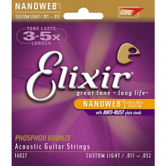 Струны для акустической гитары Elixir AC NW CL (11-52)