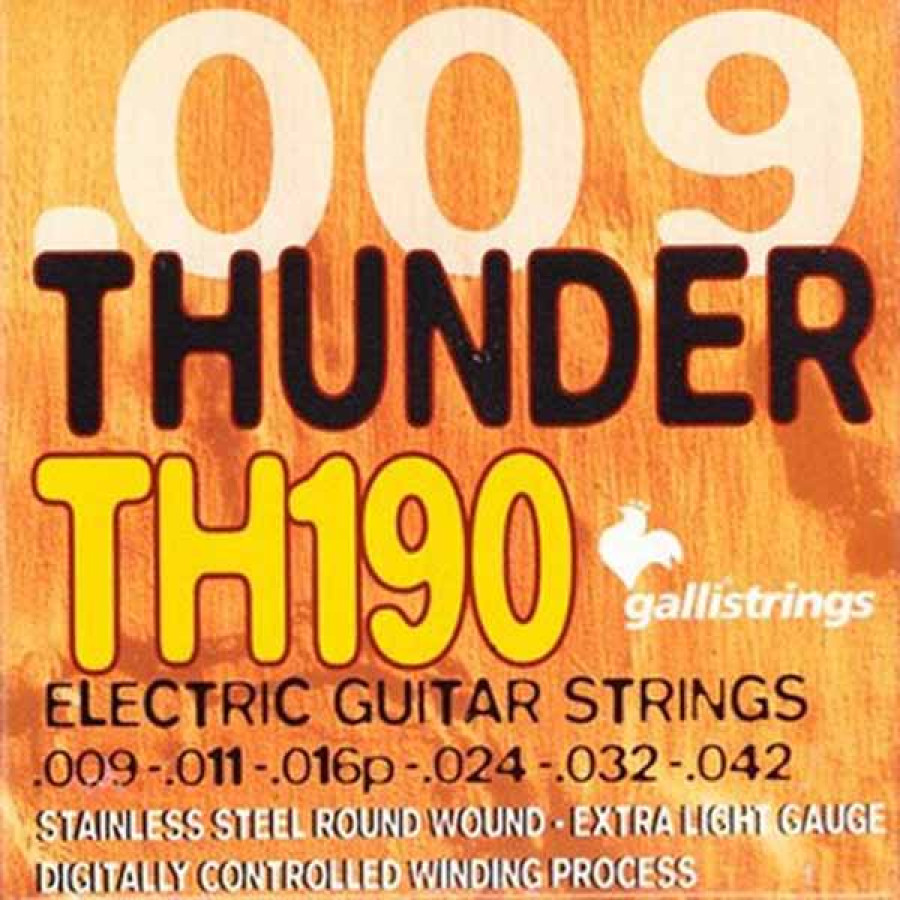 Струны для электрогитары Galli Thunder Hunter TH190 (09-42) Extra Light