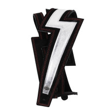 Ремень для гитары D’Addario 25LNBT00 Lightning Bolt Suede Guitar Strap (Silver)