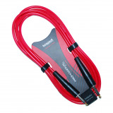 Инструментальный кабель Bespeco Viper300 (Флуоресцентный красный)