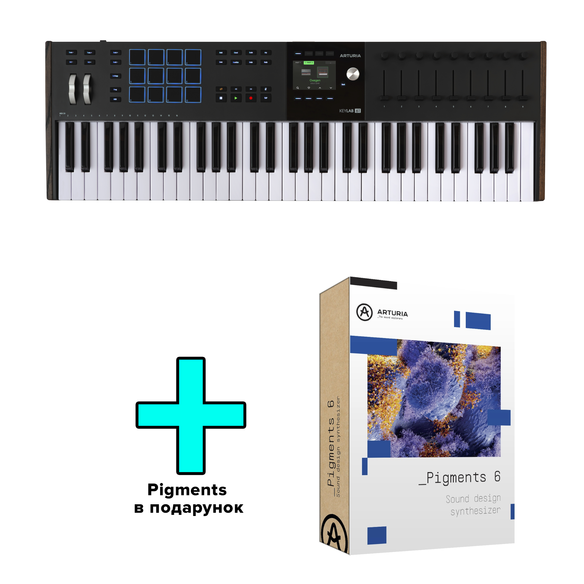 MIDI-клавіатура Arturia KeyLab 61 mk3 (Black) + Arturia Pigments