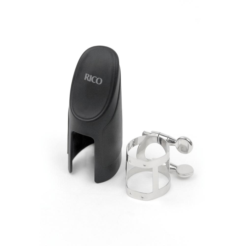 Лігатура та ковпачок для сопрано саксофона Rico by D'Addario RSS1N Ligature & Cap Set Nickel-Plated