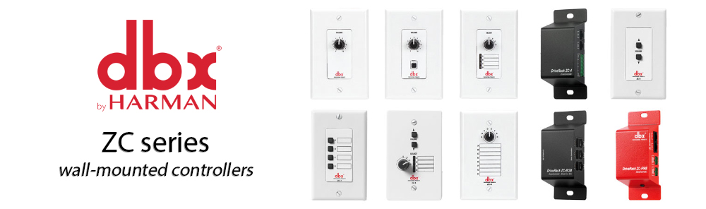 DBX ZC series wall-mounted controllers