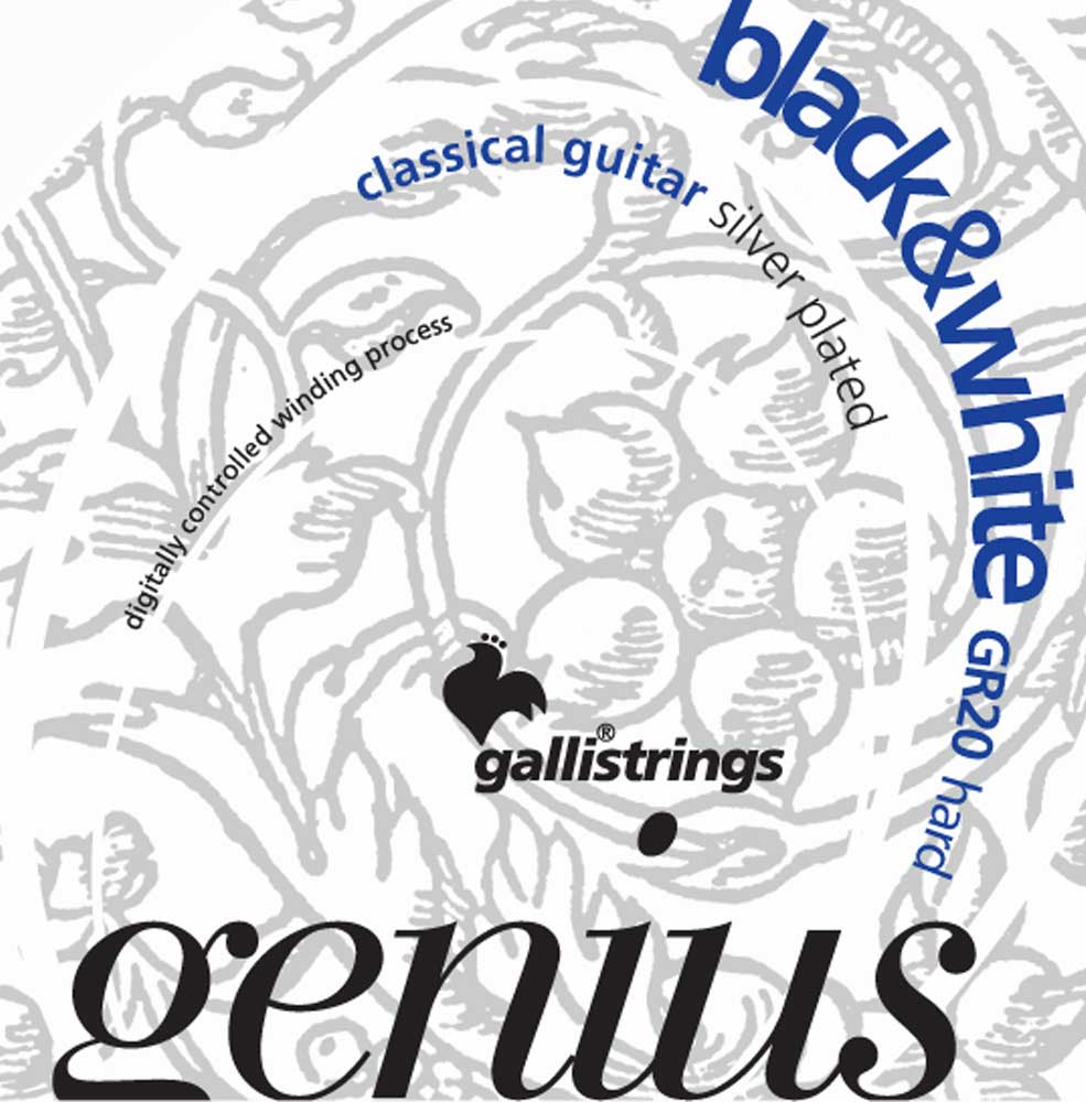 Струни для класичної гітари Gallistrings GR20 (.028-.045), ProCoated, HARD, Silver