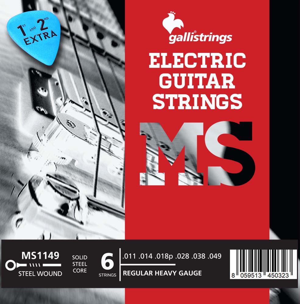 Струни для електрогітари Gallistrings MS1149 (.011-.049), REGULAR HEAVY, Steel