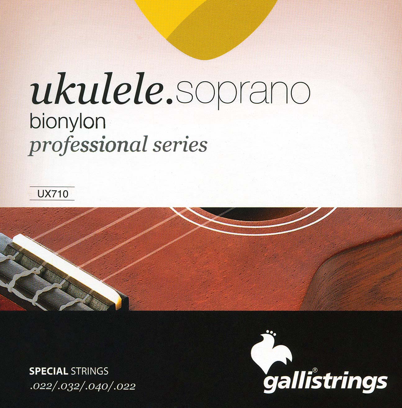 Струни для укулеле Gallistrings UX710 (.022-.040), Soprano, Bionylon