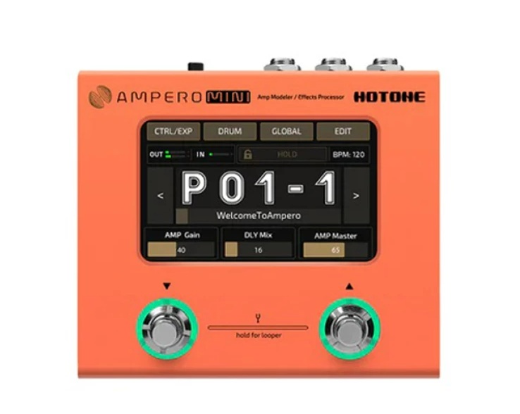 Гітарний процесор ефектів Hotone Audio Ampero Mini (Orange)