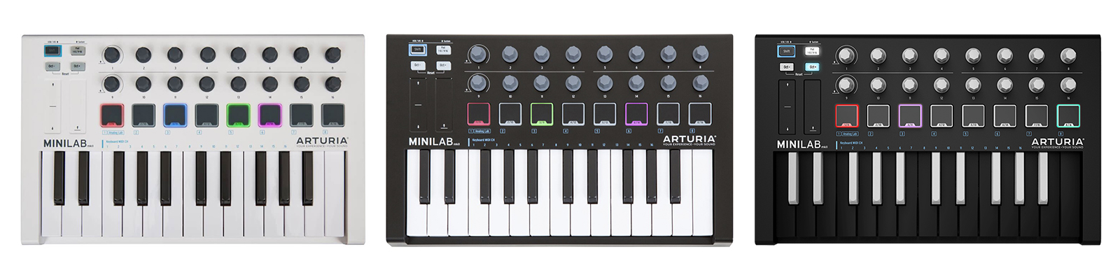 MIDI-клавіатура Arturia Minilab MKII у білому, чорному та Іnverted виконанні за 4071 грн