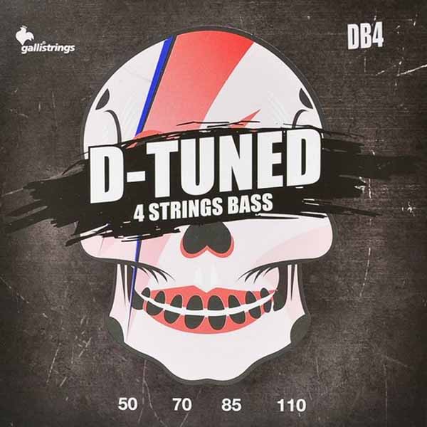 Струни для бас-гітари Gallistrings DB-4 (.050-.110), D-Tuned, Nickel