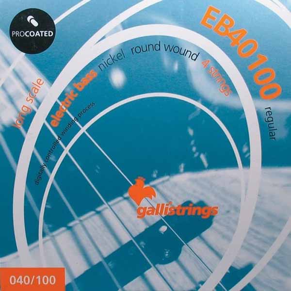 Струни для бас-гітари Gallistrings EB40100 (.040-.100), ProCoated, REGULAR, Nickel