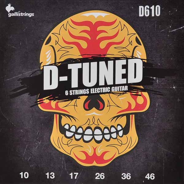 Струни для електрогітари Gallistrings D610 (.010-.046), D-Tuned, REGULAR, Steel/Nickel